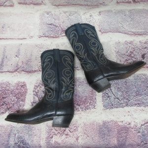 Cowboy Boots Size 7.5 Womans Blue Black Cowgirl